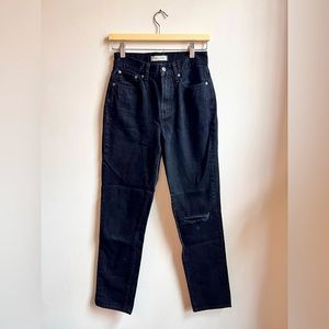 Madewell Black Vintage Jean with Ripped Knee